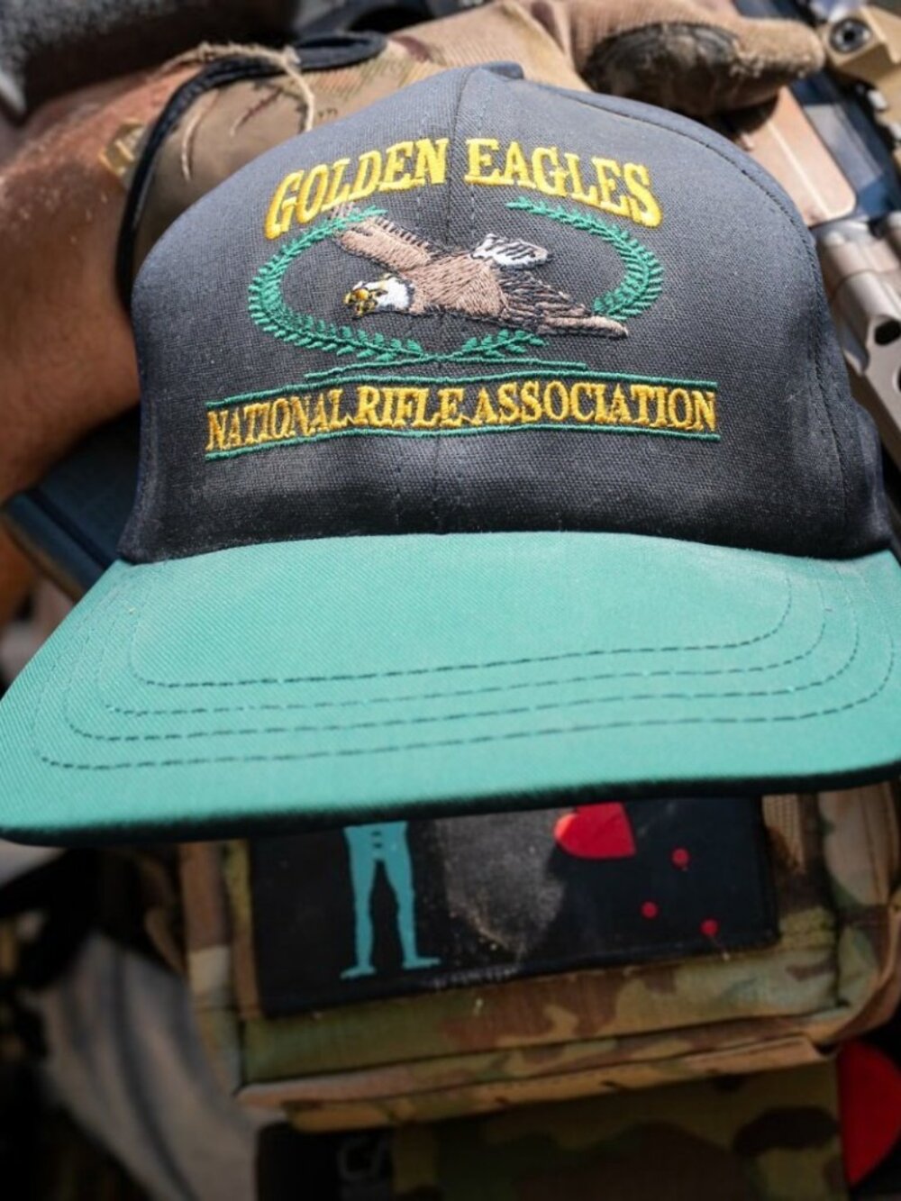 Vintage NRA Golden Eagles Hat Cap Rifle Association Made in USA